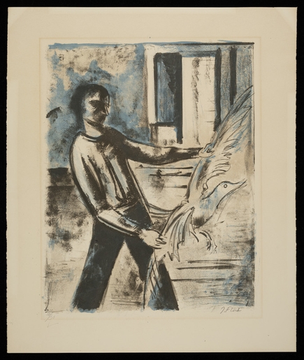 Boy with Bird by Joseph Floch